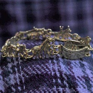Noah's Ark Gold Tone Bracelet